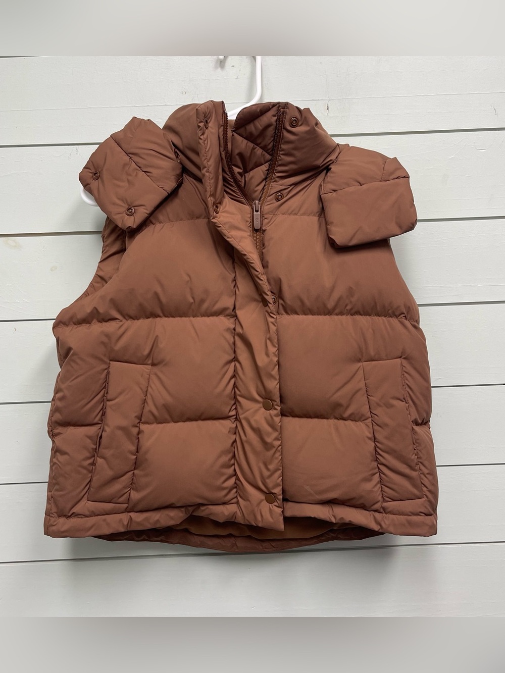 Lululemon wunder puff cropped vest roasted brown women's size 2